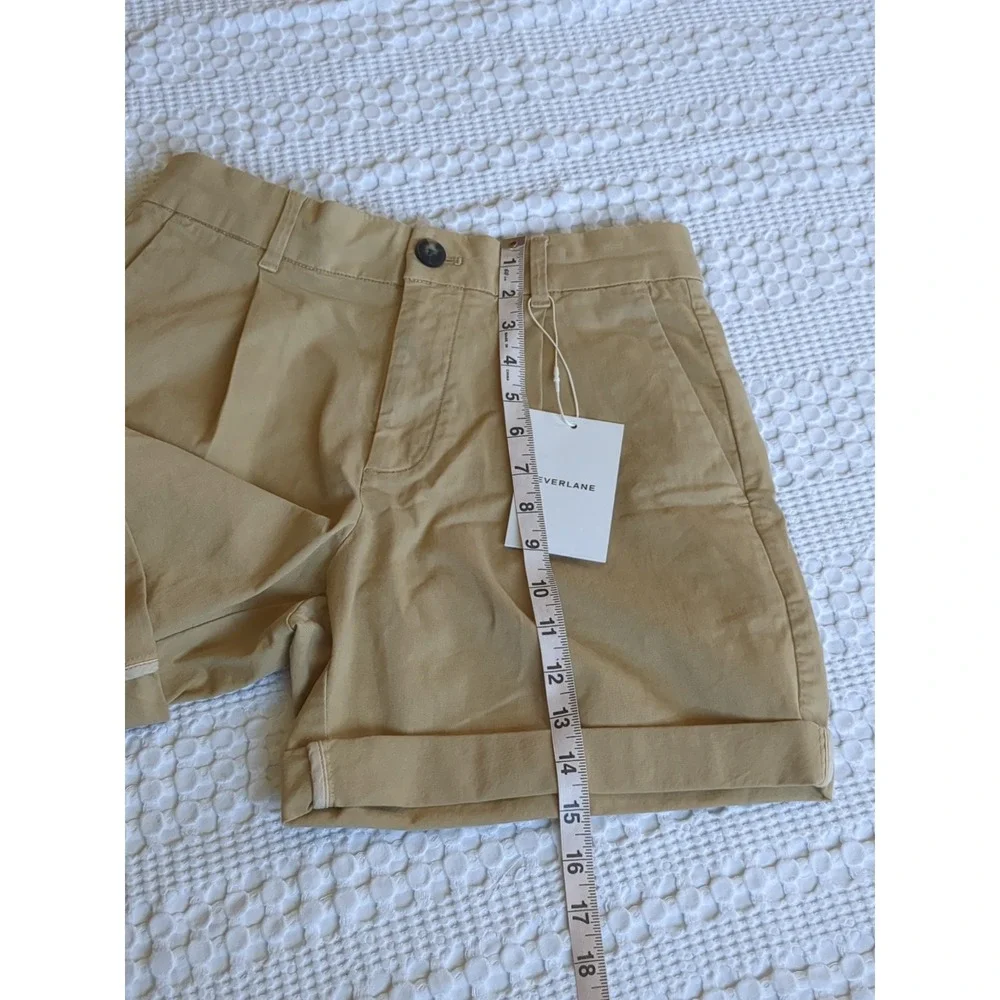 NWT Everlane The Pleated Chino Shorts Size 0 Tan 5